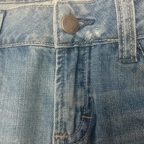 2.1 Denim Raw Hem Distressed Mini Skirt 26 - Picture 6 of 8